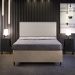Cabeceira Cama Box Casal Com Tachas 140 cm Vicenza L02 Linho Bege - Lyam Decor