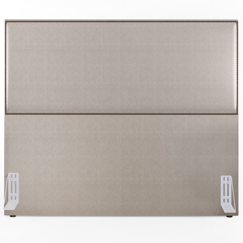 Cabeceira Cama Box Casal Com Tachas 140 cm Vicenza L02 Linho Bege - Lyam Decor