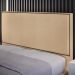 Cabeceira Cama Box Casal Com Tachas 140 cm Vicenza L02 Linho Bege Escuro - Lyam Decor