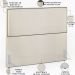 Cabeceira Cama Box Casal Com Tachas 140 cm Vicenza L02 Linho Champagne - Lyam Decor