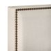 Cabeceira Cama Box Casal Com Tachas 140 cm Vicenza L02 Linho Champagne - Lyam Decor