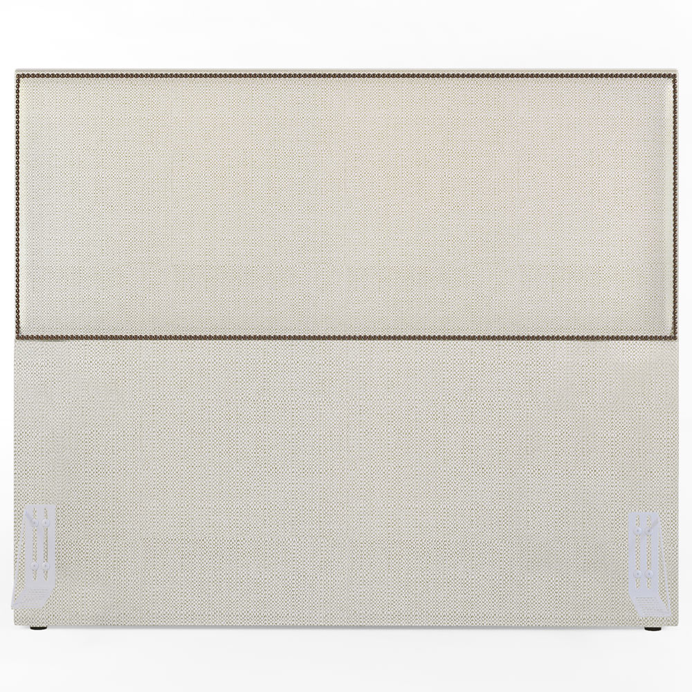 Cabeceira Cama Box Casal Com Tachas 140 cm Vicenza L02 Linho Champagne - Lyam Decor