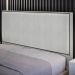 Cabeceira Cama Box Casal Com Tachas 140 cm Vicenza L02 Linho Cinza - Lyam Decor