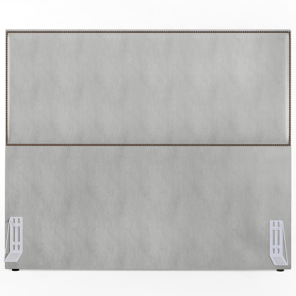 Cabeceira Cama Box Casal Com Tachas 140 cm Vicenza L02 Linho Cinza - Lyam Decor