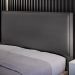 Cabeceira Cama Box Casal Com Tachas 140 cm Vicenza L02 Linho Cinza Escuro - Lyam Decor