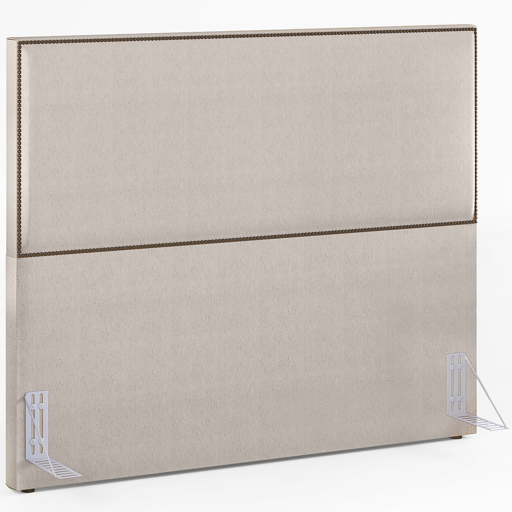 Cabeceira Cama Box Casal Com Tachas 140 cm Vicenza L02 Linho Cru - Lyam Decor