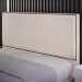 Cabeceira Cama Box Casal Com Tachas 140 cm Vicenza L02 Linho Cru - Lyam Decor