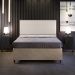 Cabeceira Cama Box Casal Com Tachas 140 cm Vicenza L02 Linho Cru - Lyam Decor