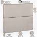Cabeceira Cama Box Casal Com Tachas 140 cm Vicenza L02 Linho Cru - Lyam Decor