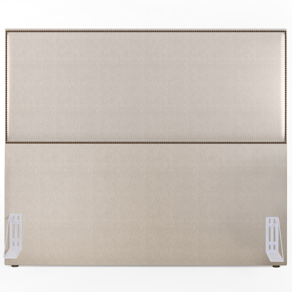 Cabeceira Cama Box Casal Com Tachas 140 cm Vicenza L02 Linho Cru - Lyam Decor