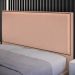 Cabeceira Cama Box Casal Com Tachas 140 cm Vicenza L02 Linho Rosê - Lyam Decor
