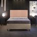 Cabeceira Cama Box Casal Com Tachas 140 cm Vicenza L02 Linho Rosê - Lyam Decor