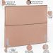 Cabeceira Cama Box Casal Com Tachas 140 cm Vicenza L02 Linho Rosê - Lyam Decor