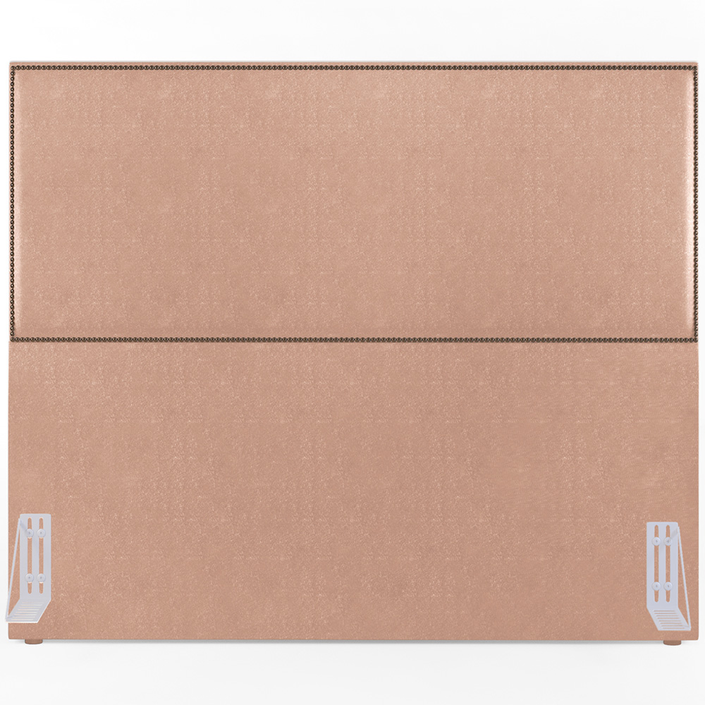 Cabeceira Cama Box Casal Com Tachas 140 cm Vicenza L02 Linho Rosê - Lyam Decor
