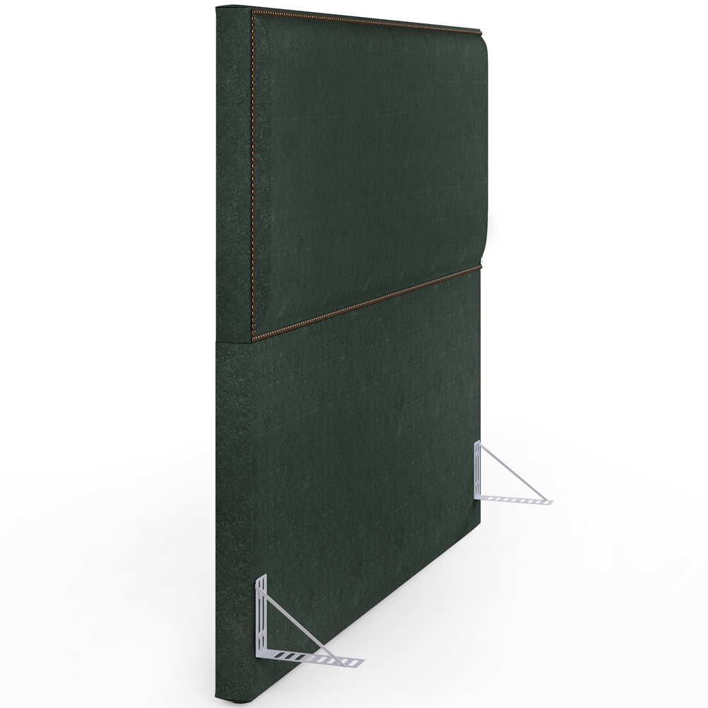 Cabeceira Cama Box Casal Com Tachas 140 cm Vicenza L02 Linho Verde Musgo - Lyam Decor