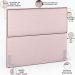 Cabeceira Cama Box Casal Com Tachas 140 cm Vicenza L02 Suede Rosê - Lyam Decor
