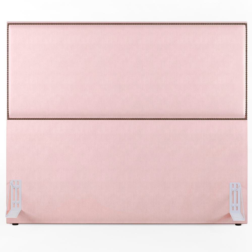 Cabeceira Cama Box Casal Com Tachas 140 cm Vicenza L02 Suede Rosê - Lyam Decor