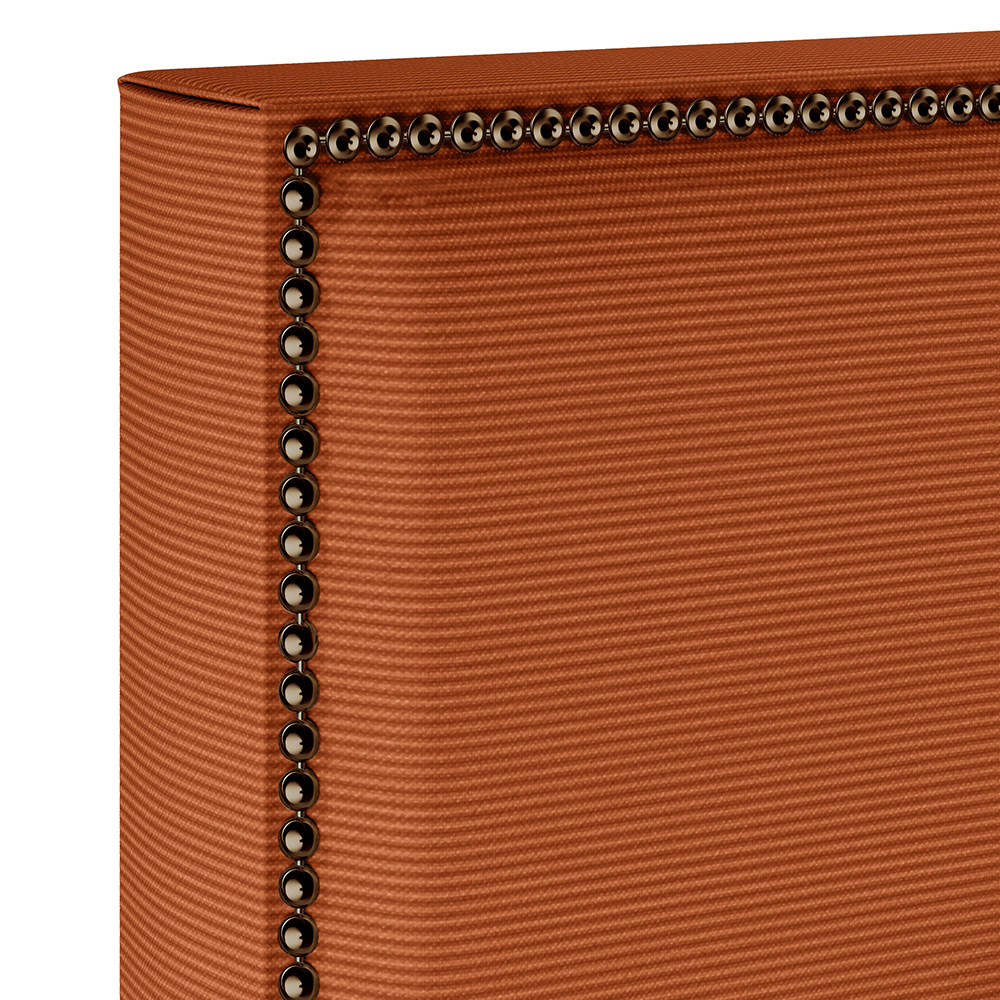 Cabeceira Cama Box Casal Com Tachas 140 cm Vicenza L02 Tecido Terracota - Lyam Decor