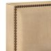 Cabeceira Cama Box Casal Com Tachas 160 cm Vicenza L02 Linho Bege Escuro - Lyam Decor