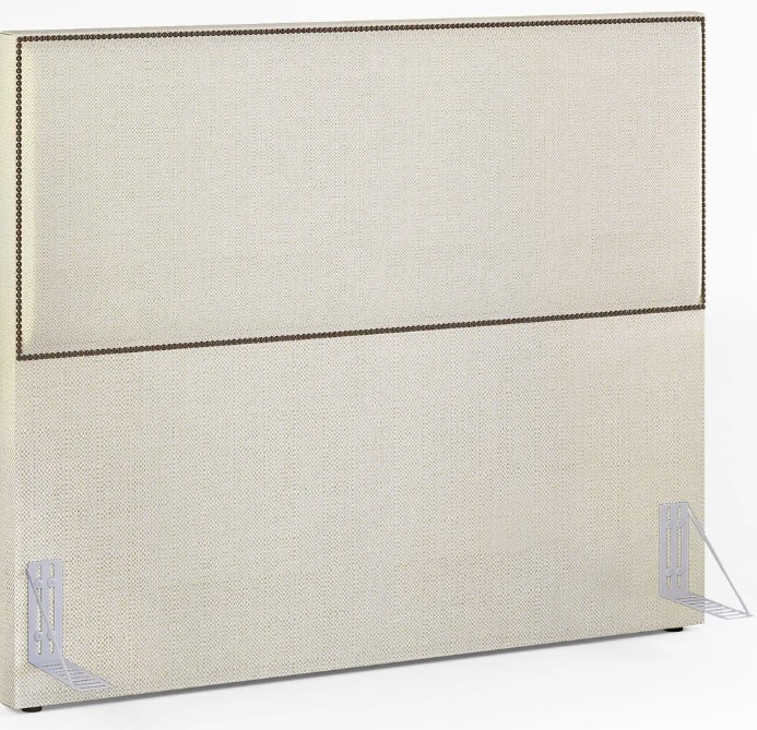 Cabeceira Cama Box Casal Com Tachas 160 cm Vicenza L02 Linho Champagne - Lyam Decor