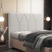 Cabeceira Cama Box Casal King  195 cm Aurora W01 Linho Champagne - Lyam Decor