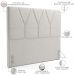 Cabeceira Cama Box Casal King  195 cm Aurora W01 Linho Champagne - Lyam Decor
