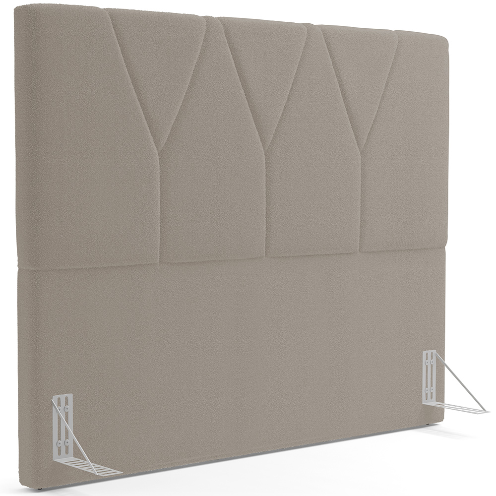 Cabeceira Cama Box Casal King 195 cm Aurora W01 Bouclê Bege - Lyam Decor