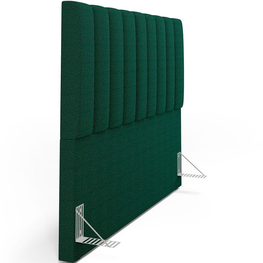 Cabeceira Cama Box Casal King 195 cm Dália W01 Bouclê Verde - Lyam Decor