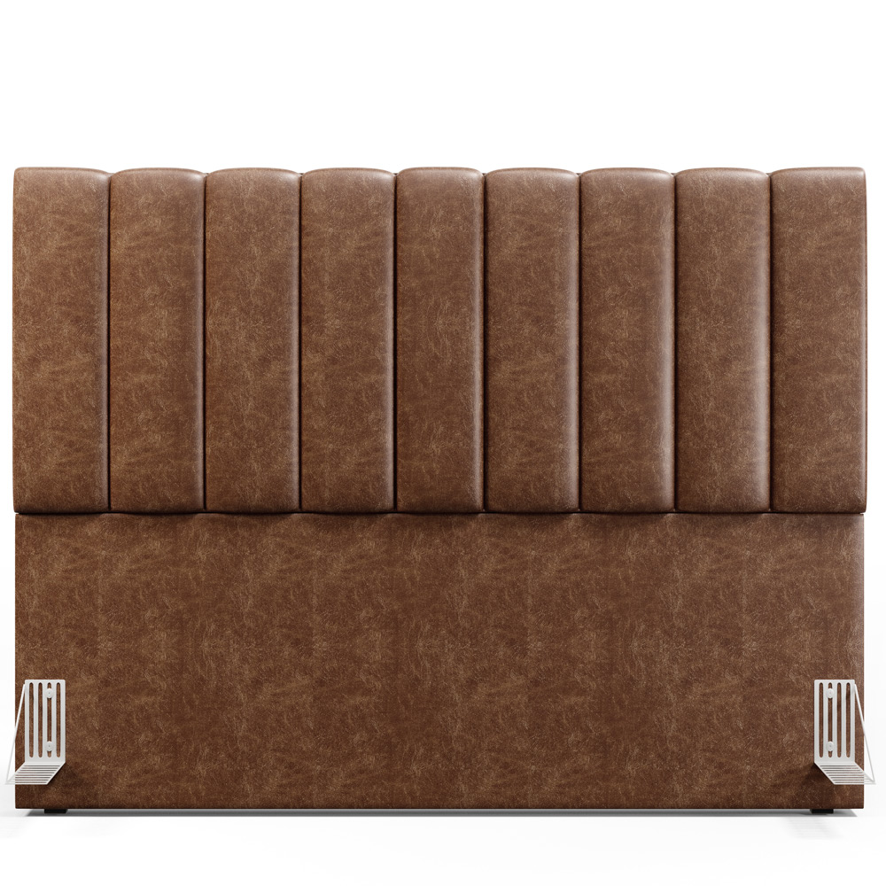 Cabeceira Cama Box Casal King 195 cm Dália W01 Courissimo Marrom - Lyam Decor