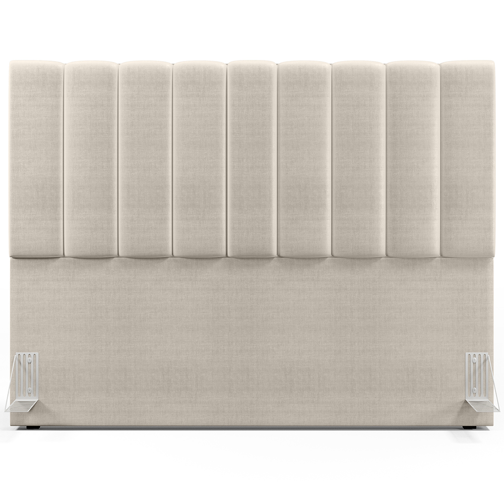 Cabeceira Cama Box Casal King 195 cm Dália W01 Facto Pérola Metalizado - Lyam Decor