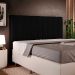 Cabeceira Cama Box Casal King 195 cm Dália W01 Suede Preto - Lyam Decor