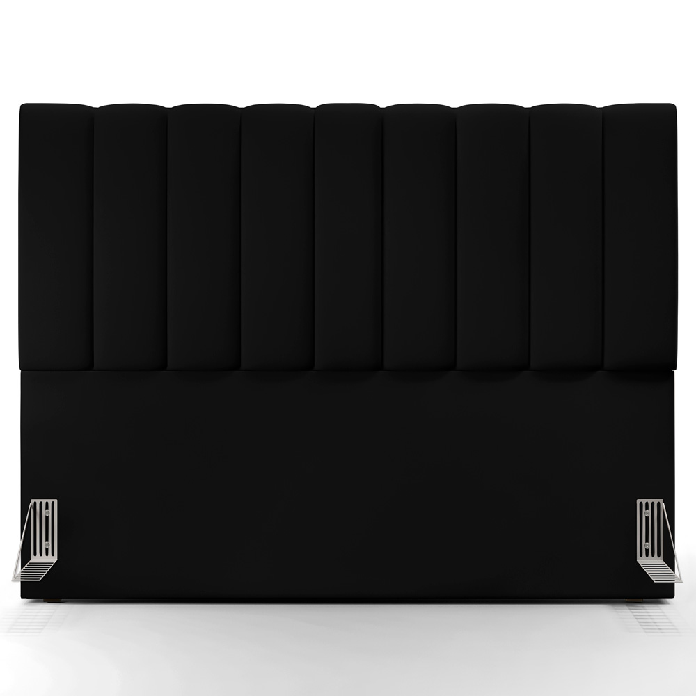 Cabeceira Cama Box Casal King 195 cm Dália W01 Suede Preto - Lyam Decor