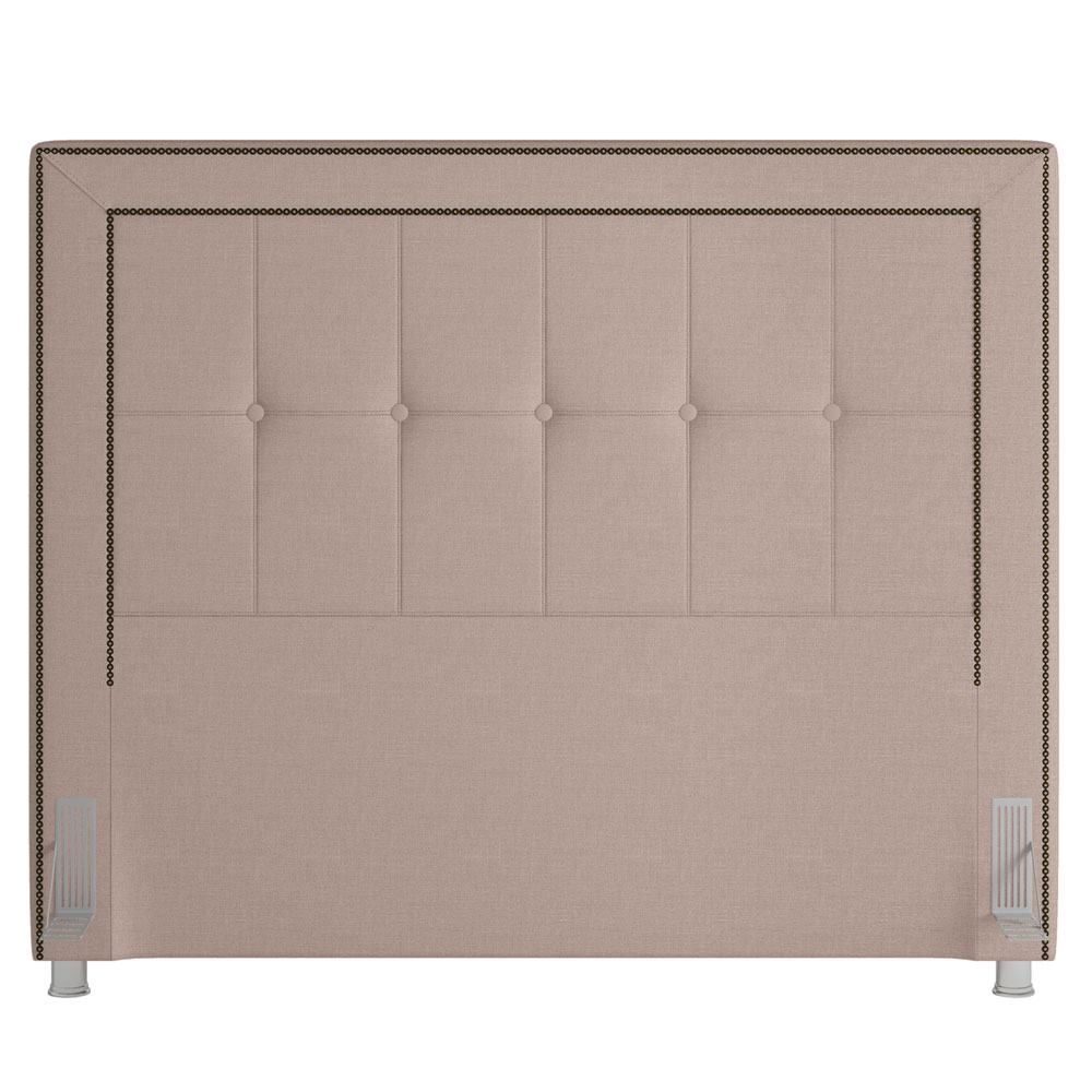 Cabeceira Cama Box Casal King 195 cm P05 Atenas Linho Bege Areia - Lyam Decor