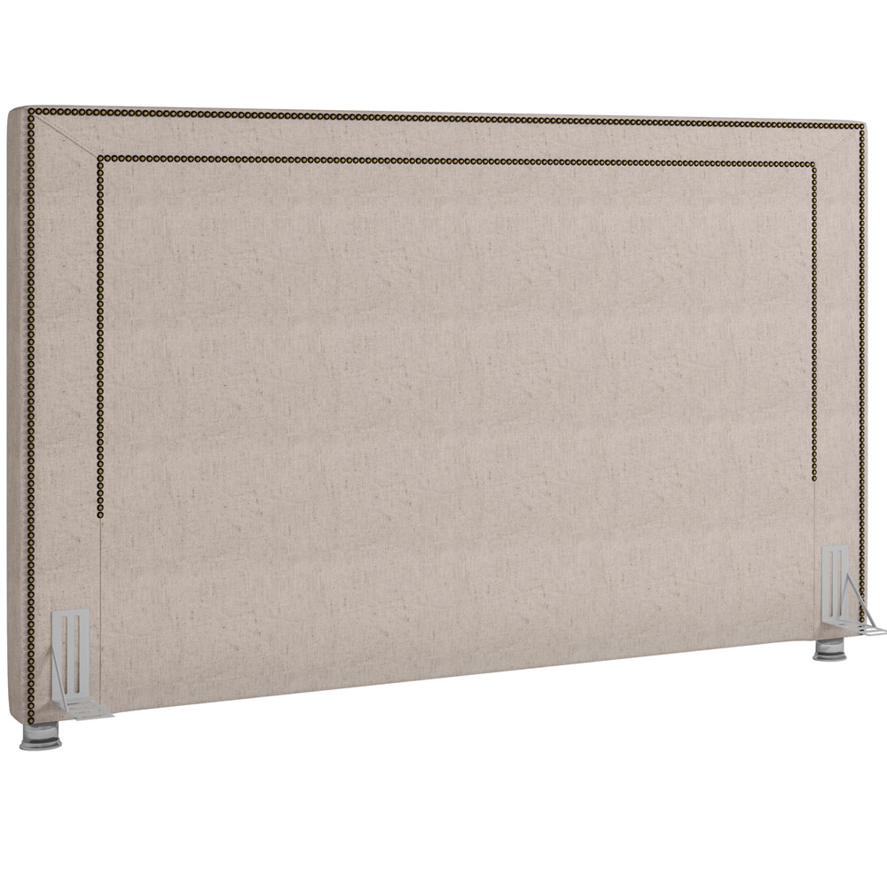 Cabeceira Cama Box Casal King 195 cm P05 Berlim Linho Bege Claro - Lyam Decor