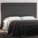 Cabeceira Cama Box Casal King 195 cm P05 Berlim Linho Cinza Escuro - Lyam Decor