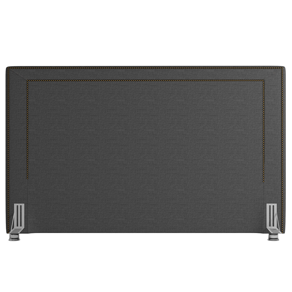 Cabeceira Cama Box Casal King 195 cm P05 Berlim Linho Cinza Escuro - Lyam Decor