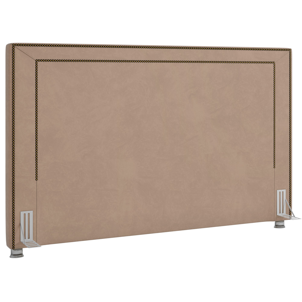 Cabeceira Cama Box Casal King 195 cm P05 Berlim Veludo Bege - Lyam Decor