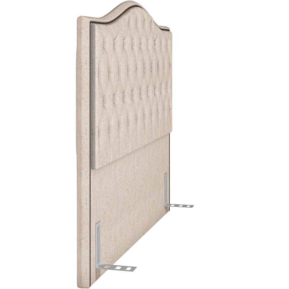 Cabeceira Cama Box Casal King 195 cm P05 Grécia Linho Bege Claro - Lyam Decor