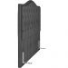 Cabeceira Cama Box Casal King 195 cm P05 Grécia Linho Cinza Escuro - Lyam Decor
