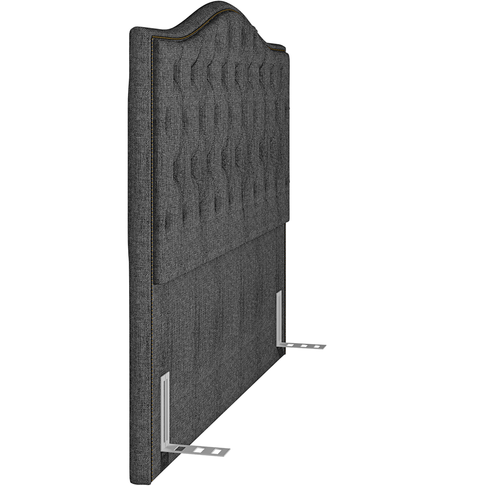 Cabeceira Cama Box Casal King 195 cm P05 Grécia Linho Cinza Escuro - Lyam Decor