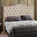 Cabeceira Cama Box Casal King 195 cm P05 Grécia Linho Creme - Lyam Decor