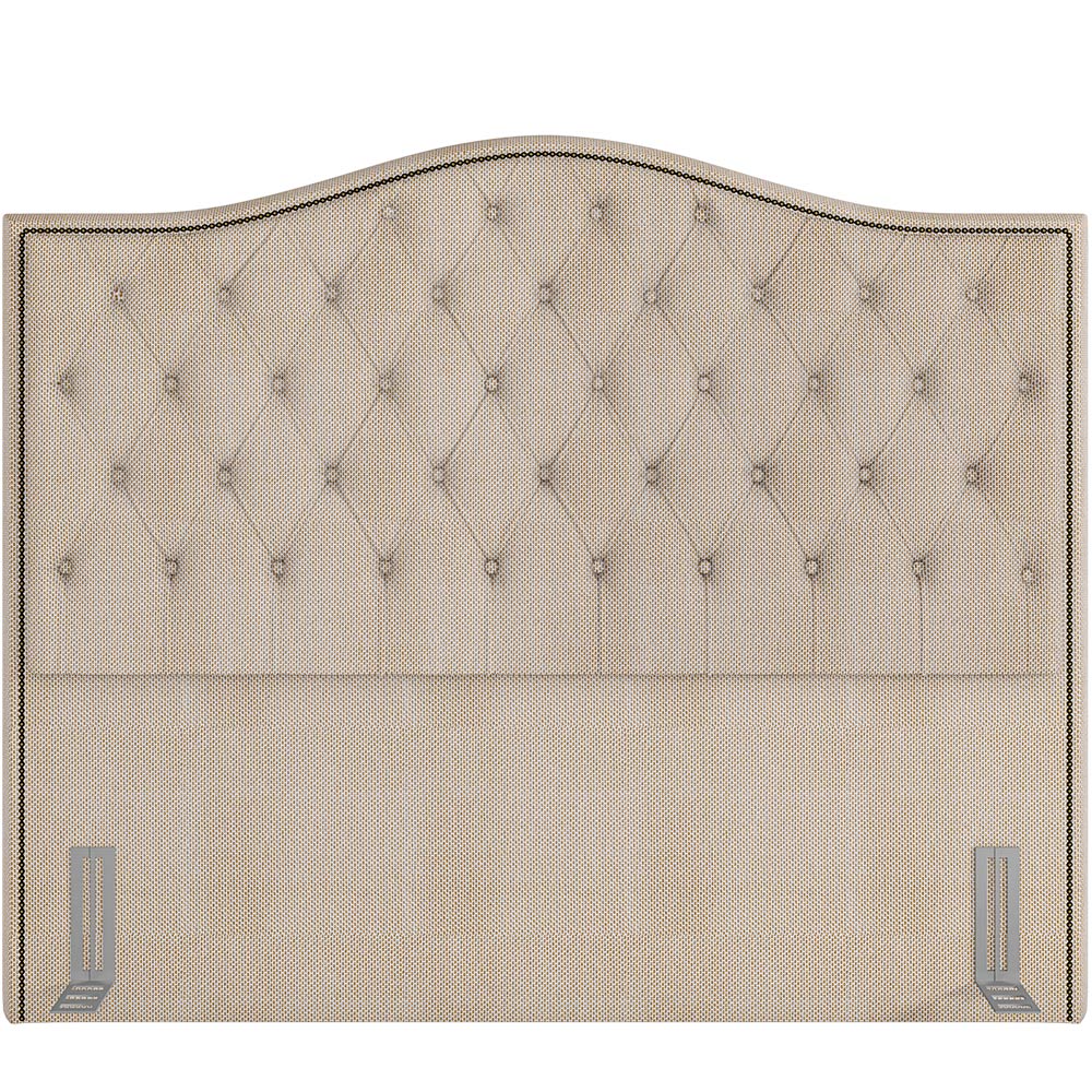 Cabeceira Cama Box Casal King 195 cm P05 Grécia Linho Creme - Lyam Decor