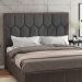 Cabeceira Cama Box Casal King 195 cm P05 Londres Linho Cinza Escuro - Lyam Decor
