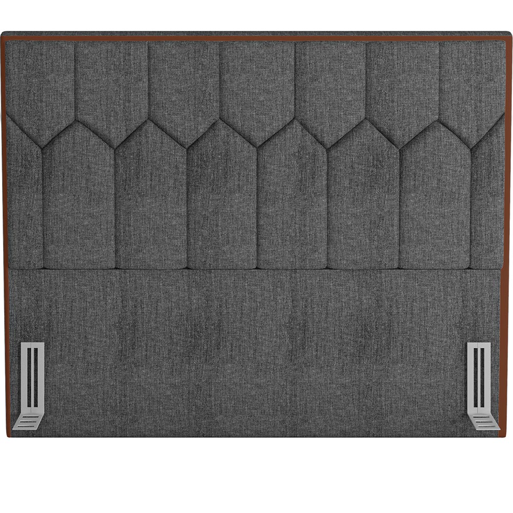 Cabeceira Cama Box Casal King 195 cm P05 Londres Linho Cinza Escuro - Lyam Decor