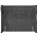 Cabeceira Cama Box Casal King 195 cm P05 Madrid Linho Cinza Escuro - Lyam Decor