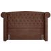 Cabeceira Cama Box Casal King 195 cm P05 Sofia Corino Marrom - Lyam Decor