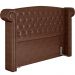 Cabeceira Cama Box Casal King 195 cm P05 Sofia Corino Marrom - Lyam Decor