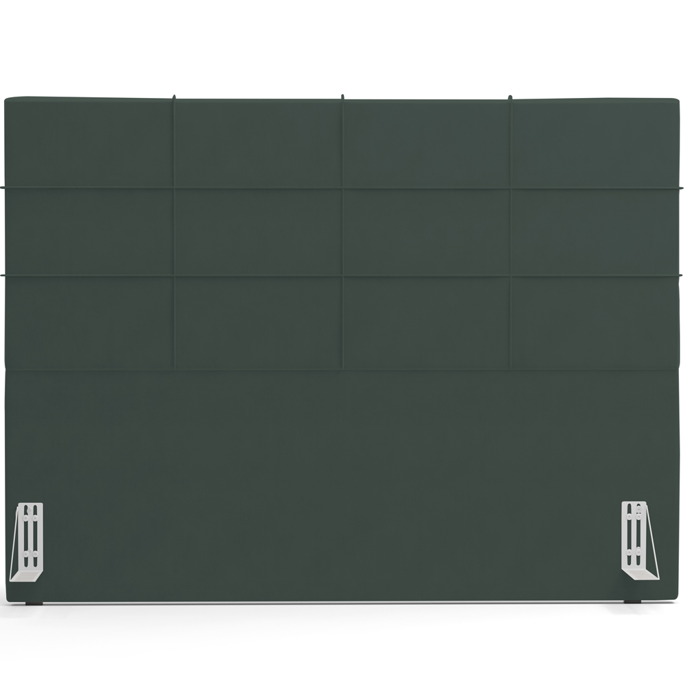 Cabeceira Cama Box Casal King 195 cm Roma W01 Suede Verde Musgo - Lyam