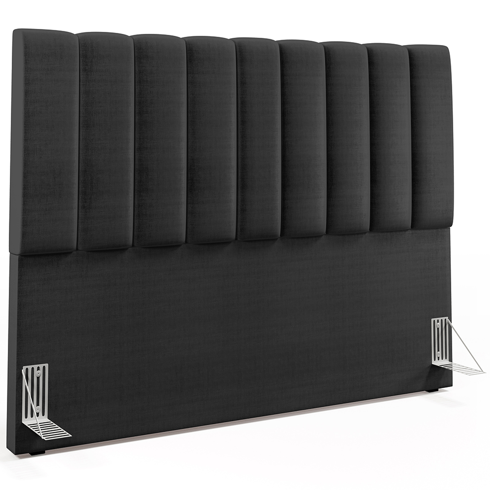 Cabeceira Cama Box Casal Queen 160 Cm Dália W01 Facto Preto Metalizado - Lyam Decor