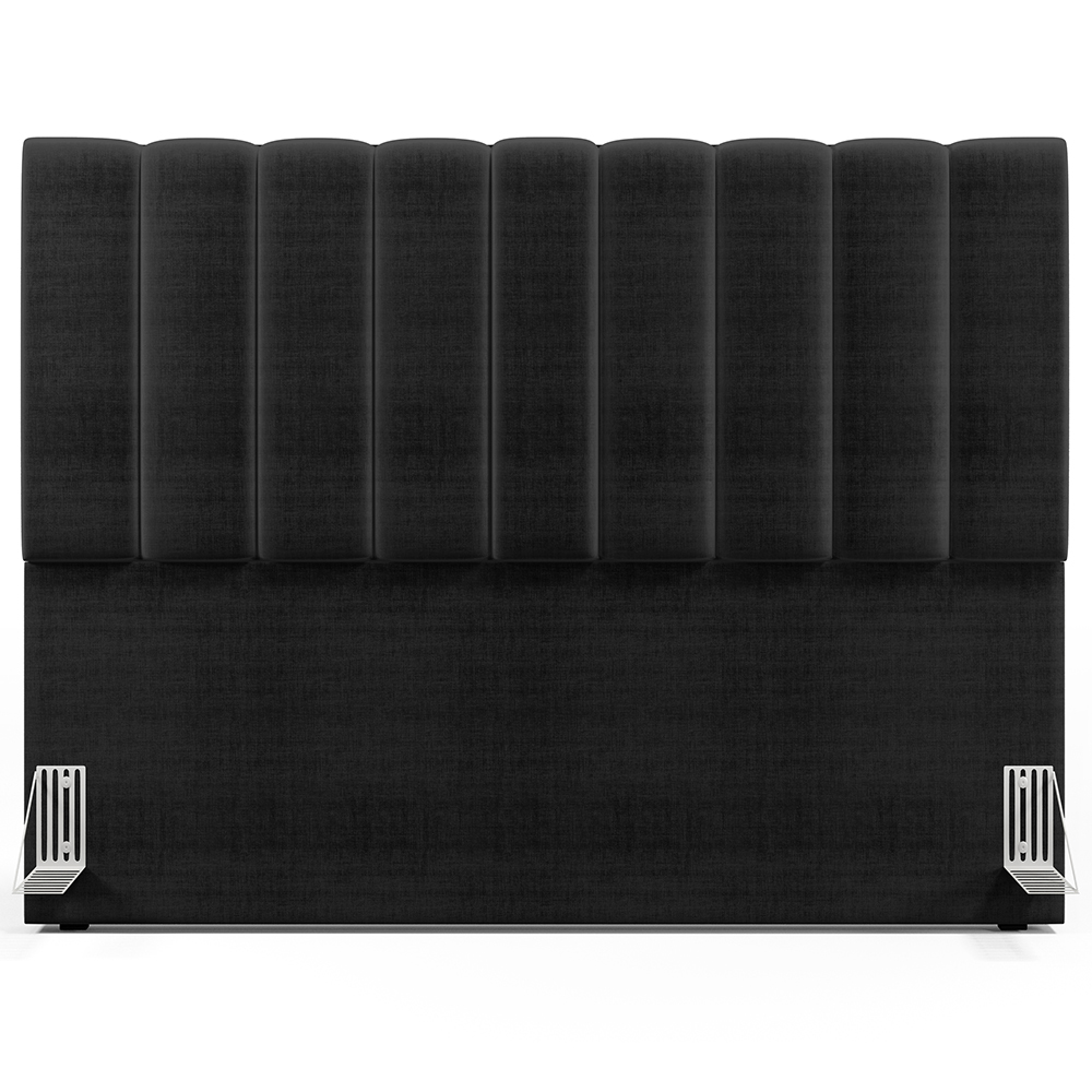 Cabeceira Cama Box Casal Queen 160 Cm Dália W01 Facto Preto Metalizado - Lyam Decor